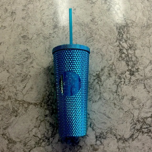 Starbucks Venti Blue Shiny Drink Cup - Picture 1 of 5